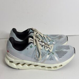 On Running Cloudsurfer Shoes Mens 10 Light Blue Green Mineral Aloe Gym Road Run